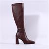 Pedro Anton Glasgow Knee High Heel Boot - Wine Stretch